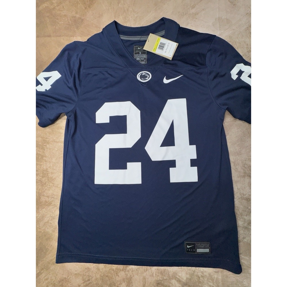 Nike Penn State Nittany Lions #24 Football Jersey Small Blue Dri-FIT NCAA NWT